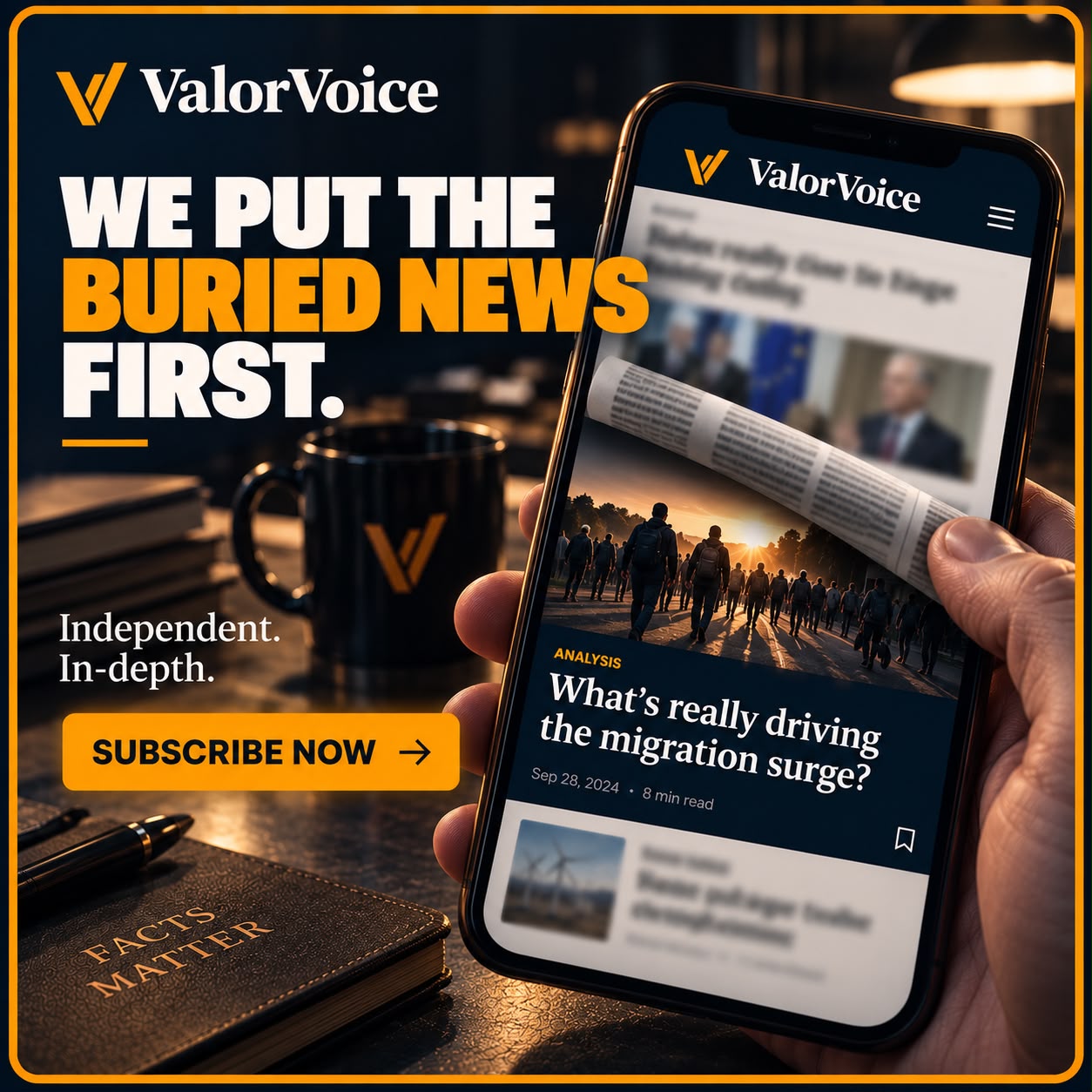ValorVoice: we put the buried news first. Independent. In-depth. Subscribe now.
